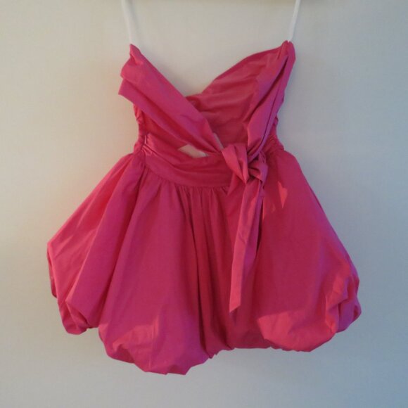 HELLO MOLLY Upon A Cloud Strapless Mini Dress Puffball Pink 80s - Size XS NWT - Picture 11 of 15